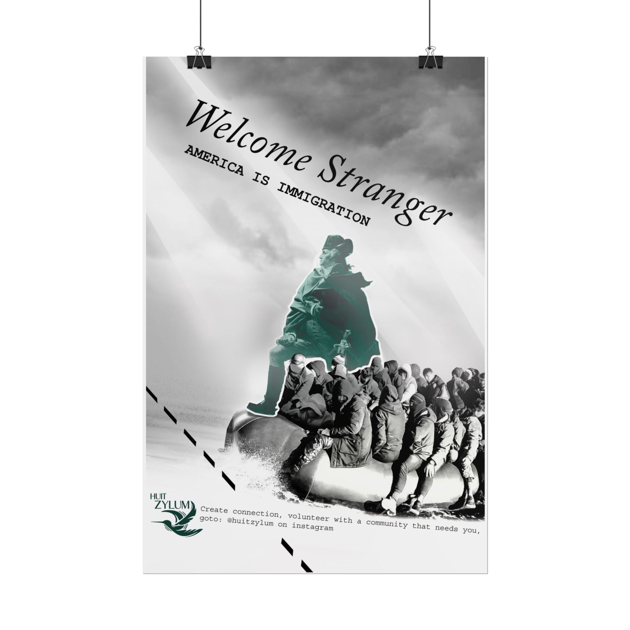 Rolled Poster — “Welcome Stranger: America Is Immigration” Political Art Print