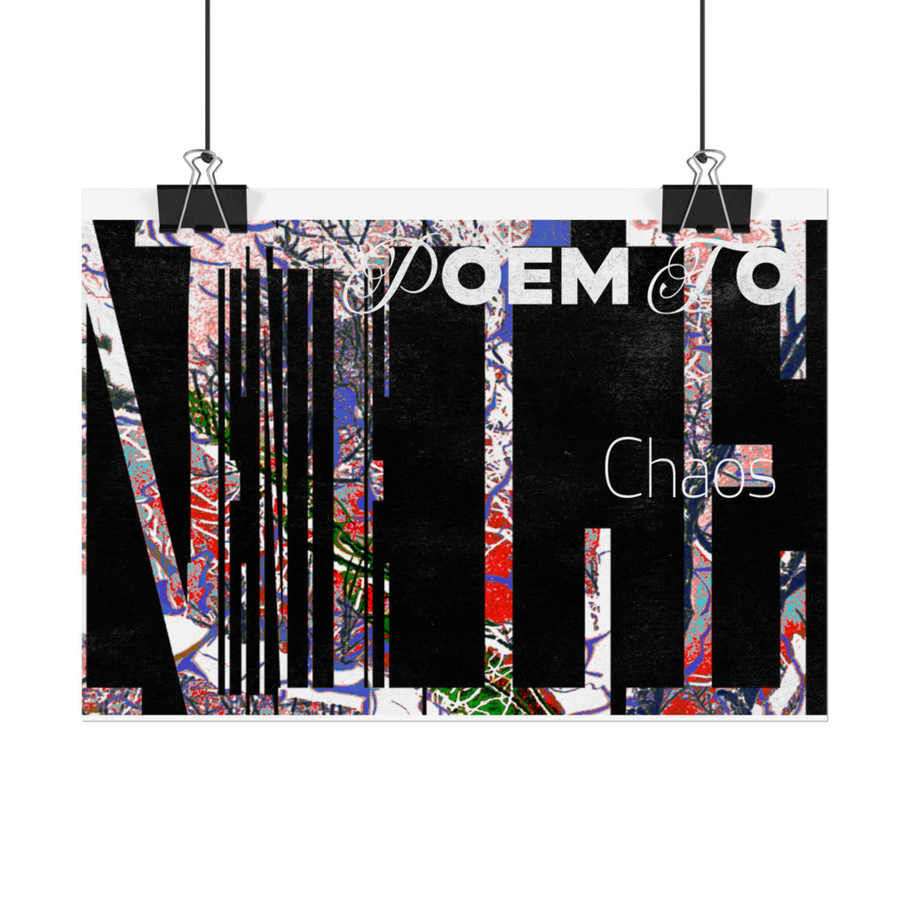 Abstract Typography Poster — 'Chaos' Rolled Art Print