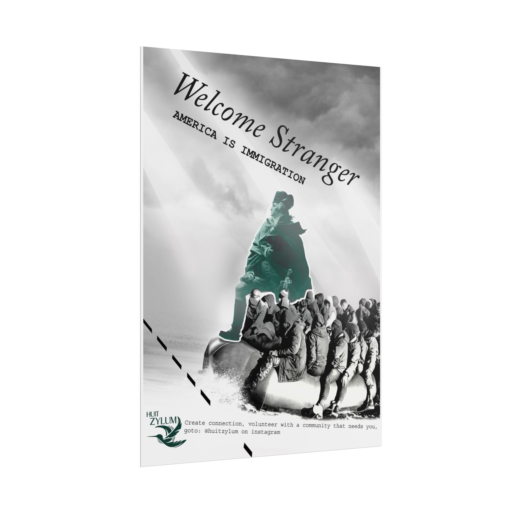 Rolled Poster — “Welcome Stranger: America Is Immigration” Political Art Print