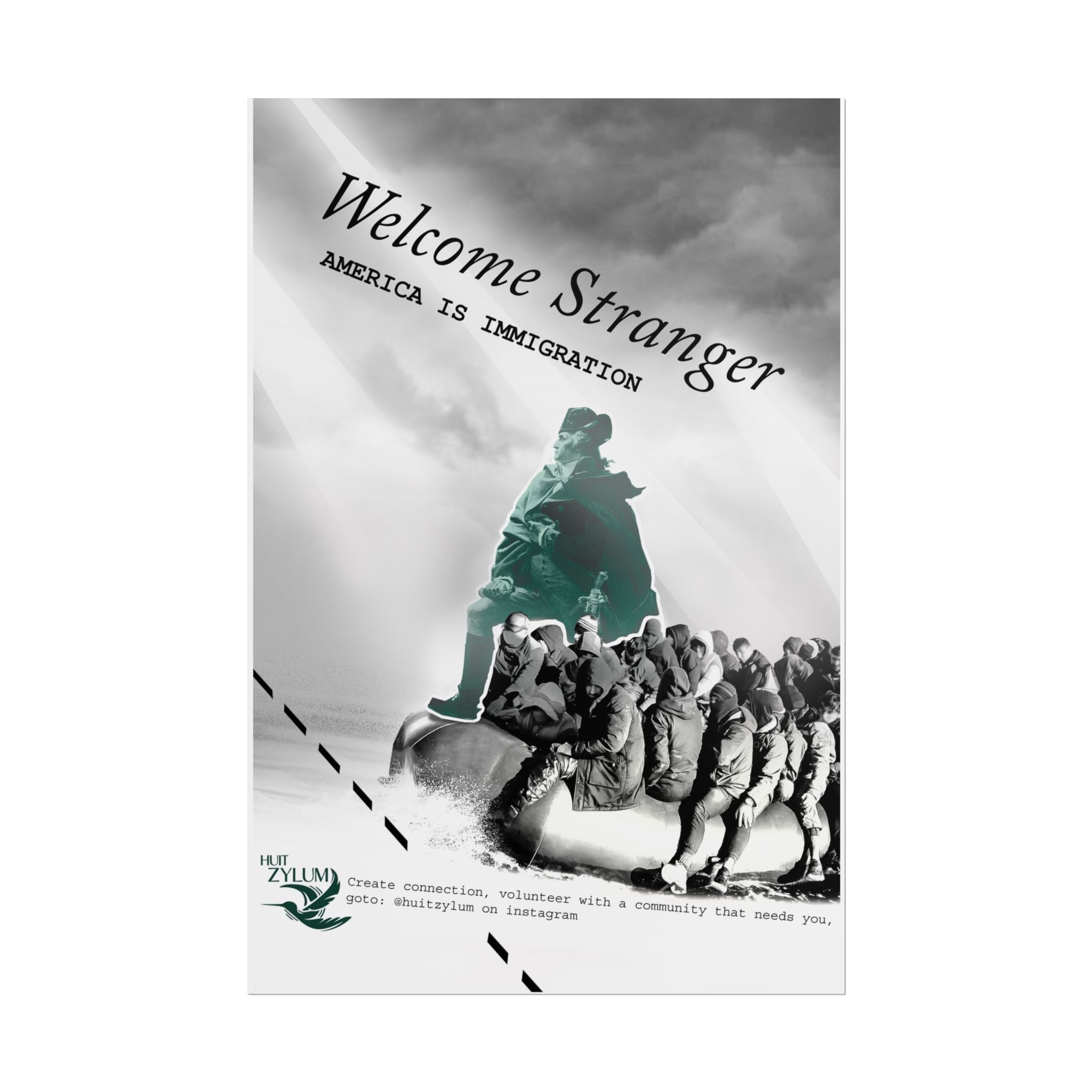 Rolled Poster — “Welcome Stranger: America Is Immigration” Political Art Print