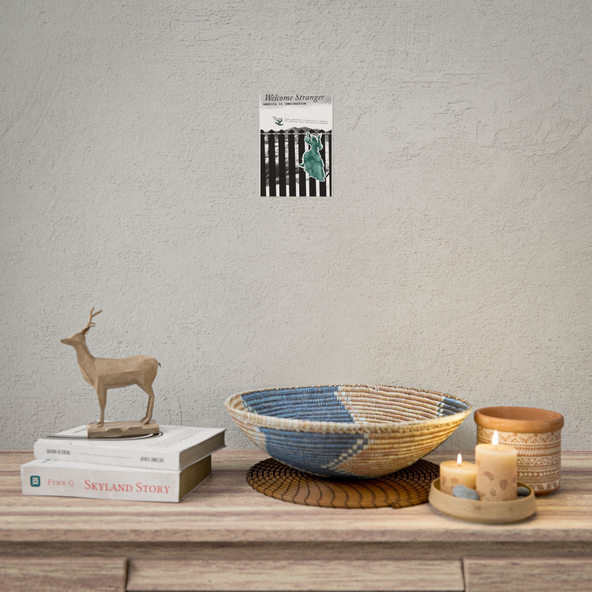 Welcome Stranger Immigration Poster — 'America Is Immigration' Rolled Poster