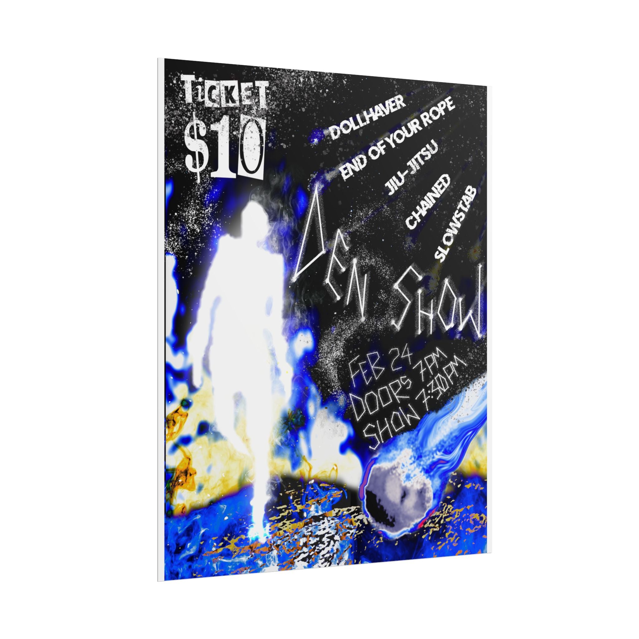 Rolled Poster — Cosmic Band Gig Poster “10 Ticket”