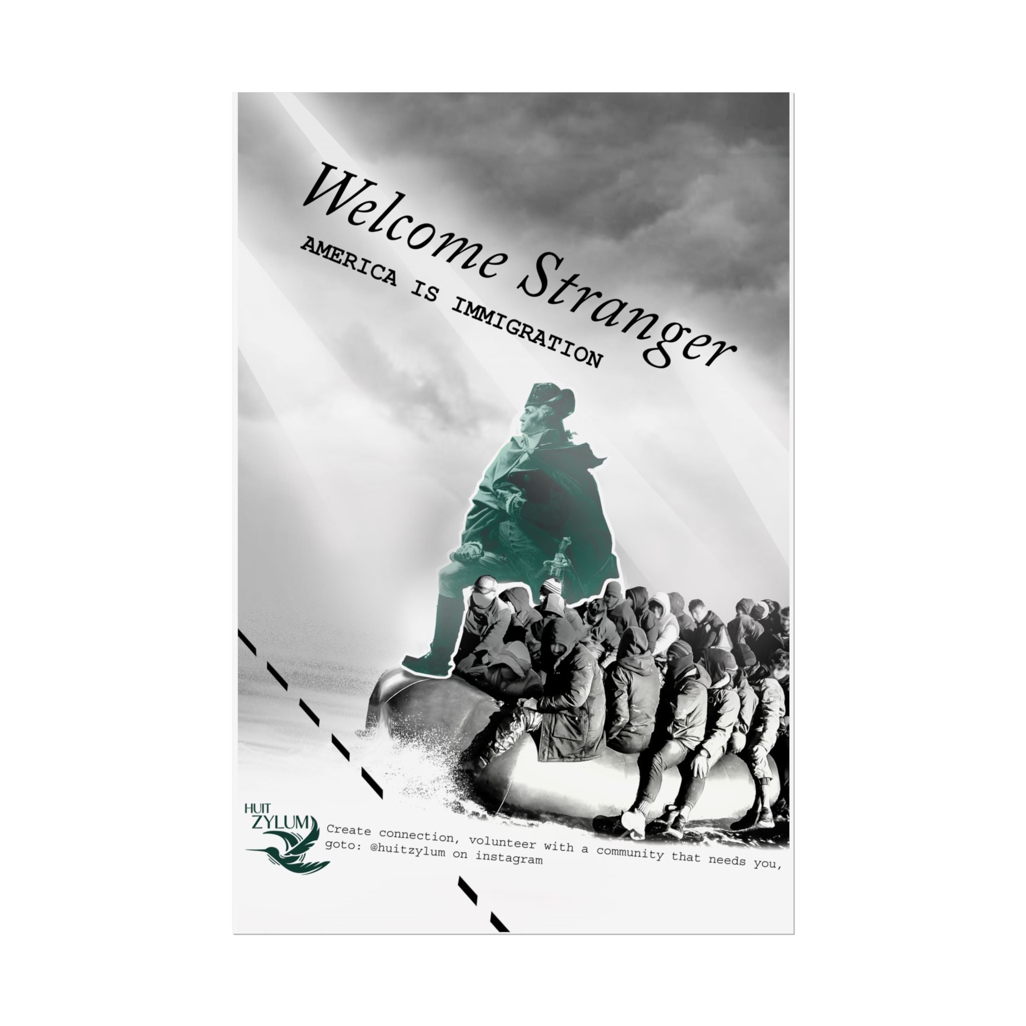 Rolled Poster — “Welcome Stranger: America Is Immigration” Political Art Print