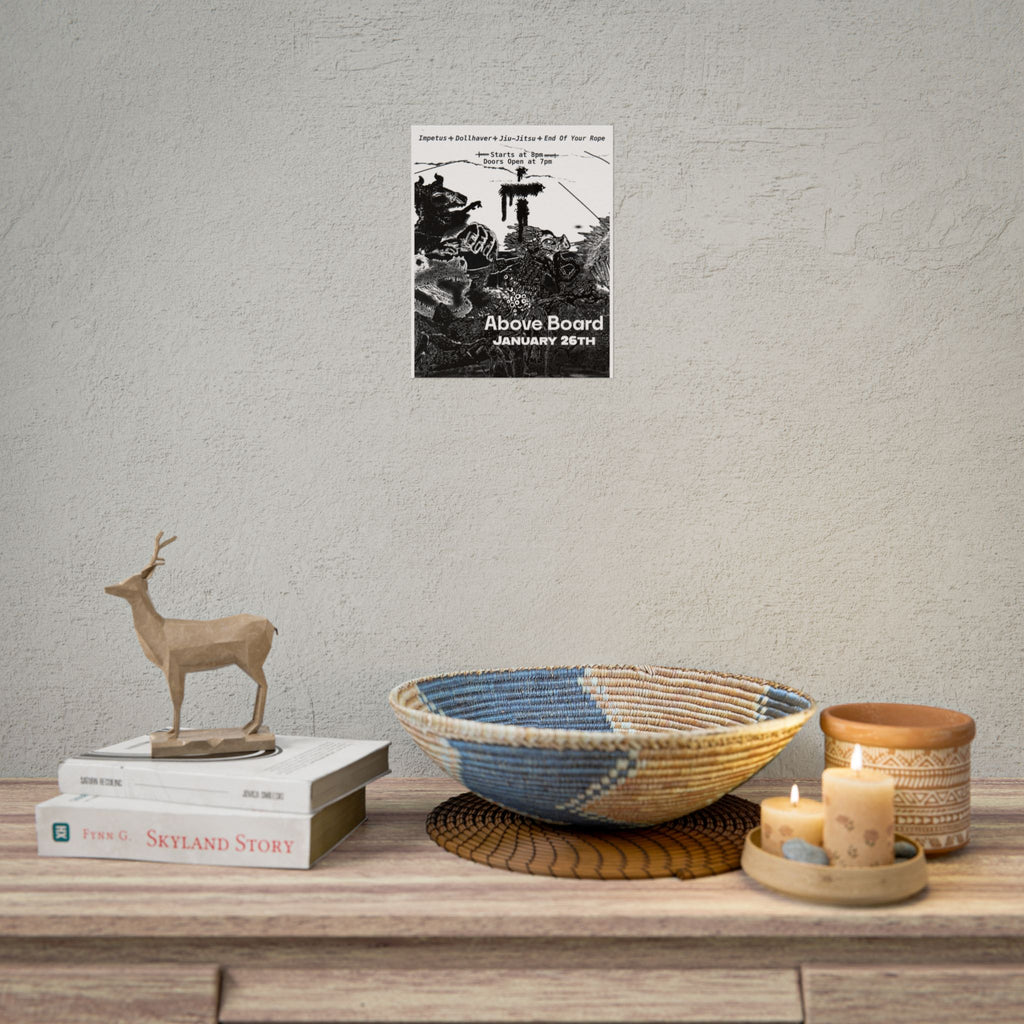 Above Board Concert Poster — Rolled Music Gig Poster (January 26th)