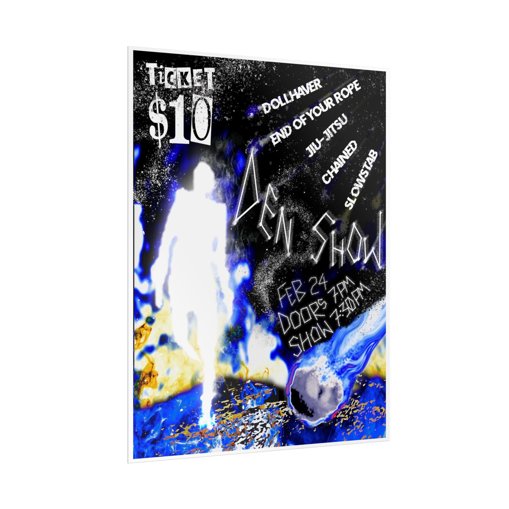 Rolled Poster — Cosmic Band Gig Poster “10 Ticket”