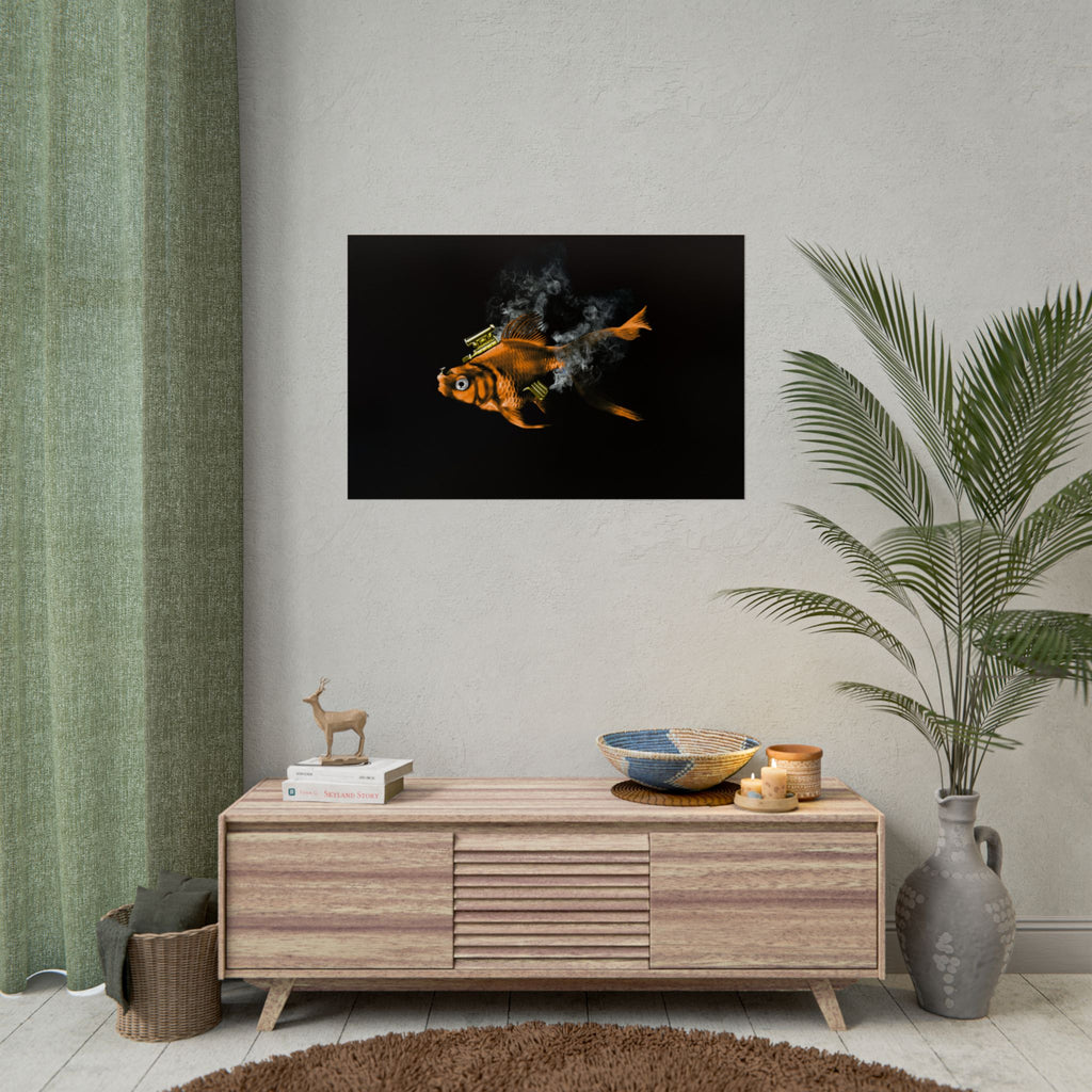 Musty Fishtang — Minimal Black Wall Print