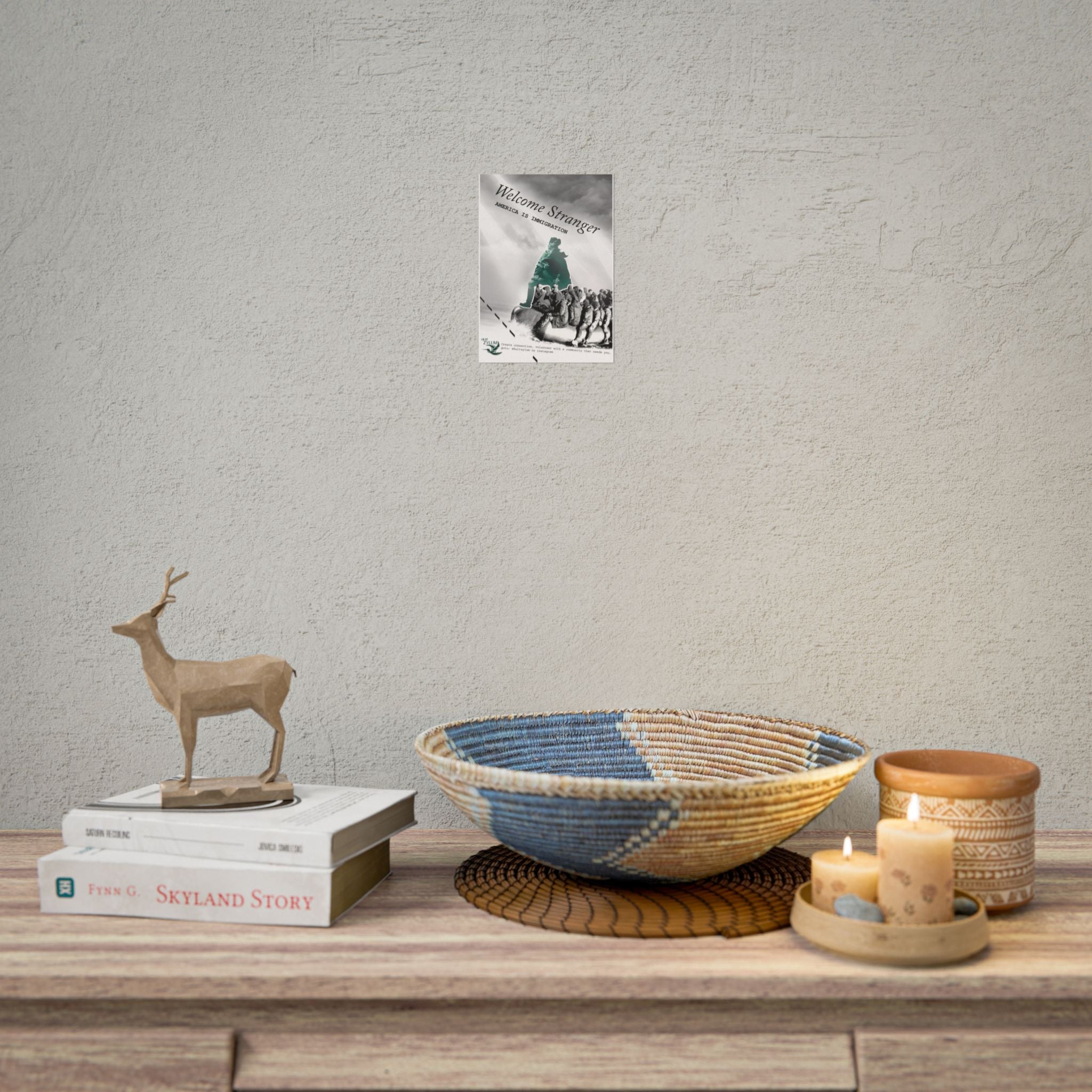 Rolled Poster — “Welcome Stranger: America Is Immigration” Political Art Print