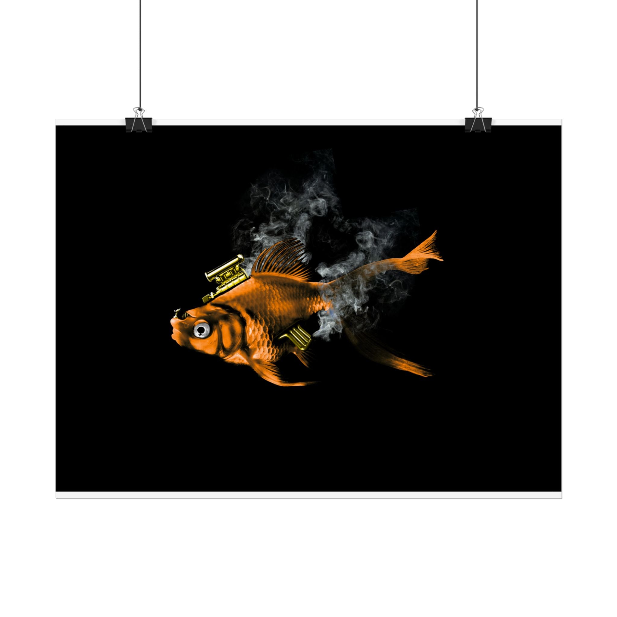 Musty Fishtang — Minimal Black Wall Print