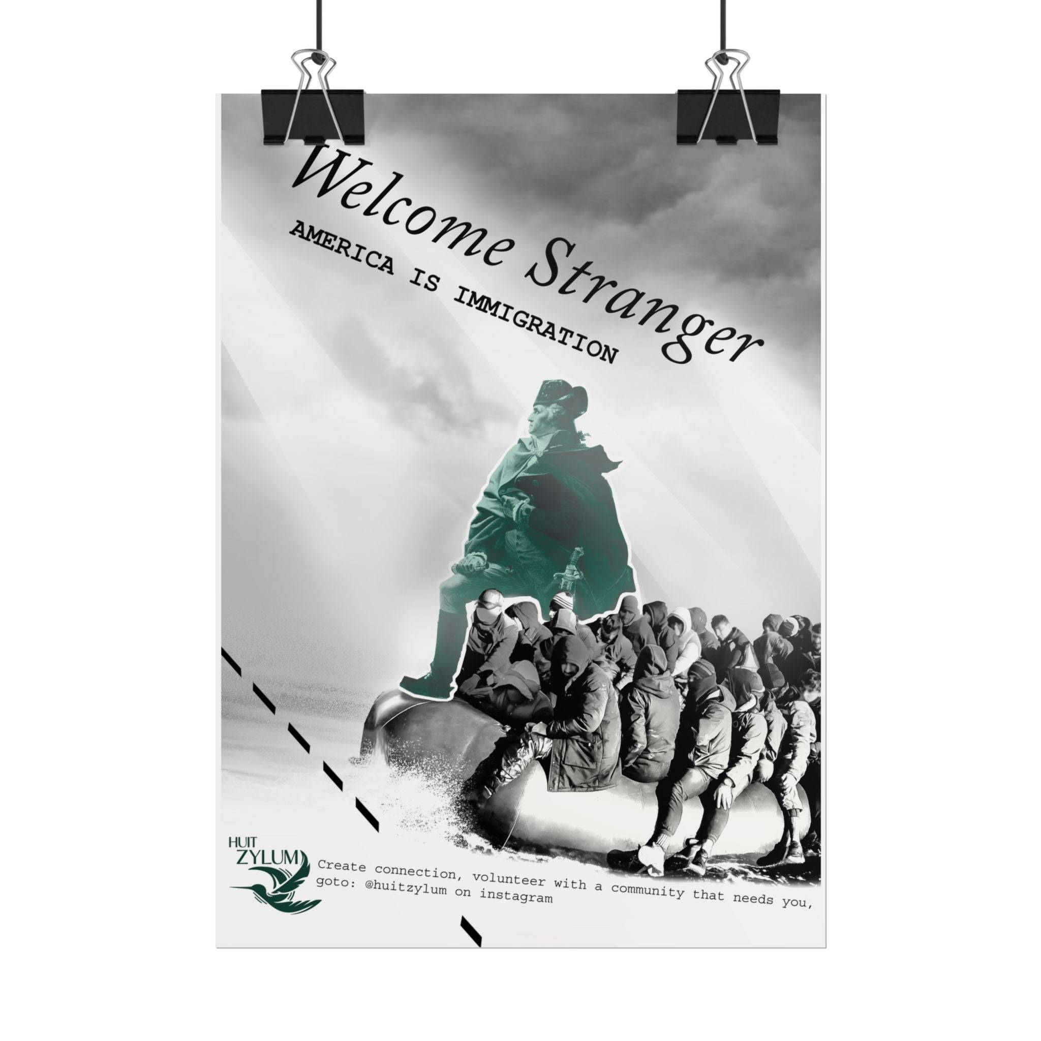 Rolled Poster — “Welcome Stranger: America Is Immigration” Political Art Print