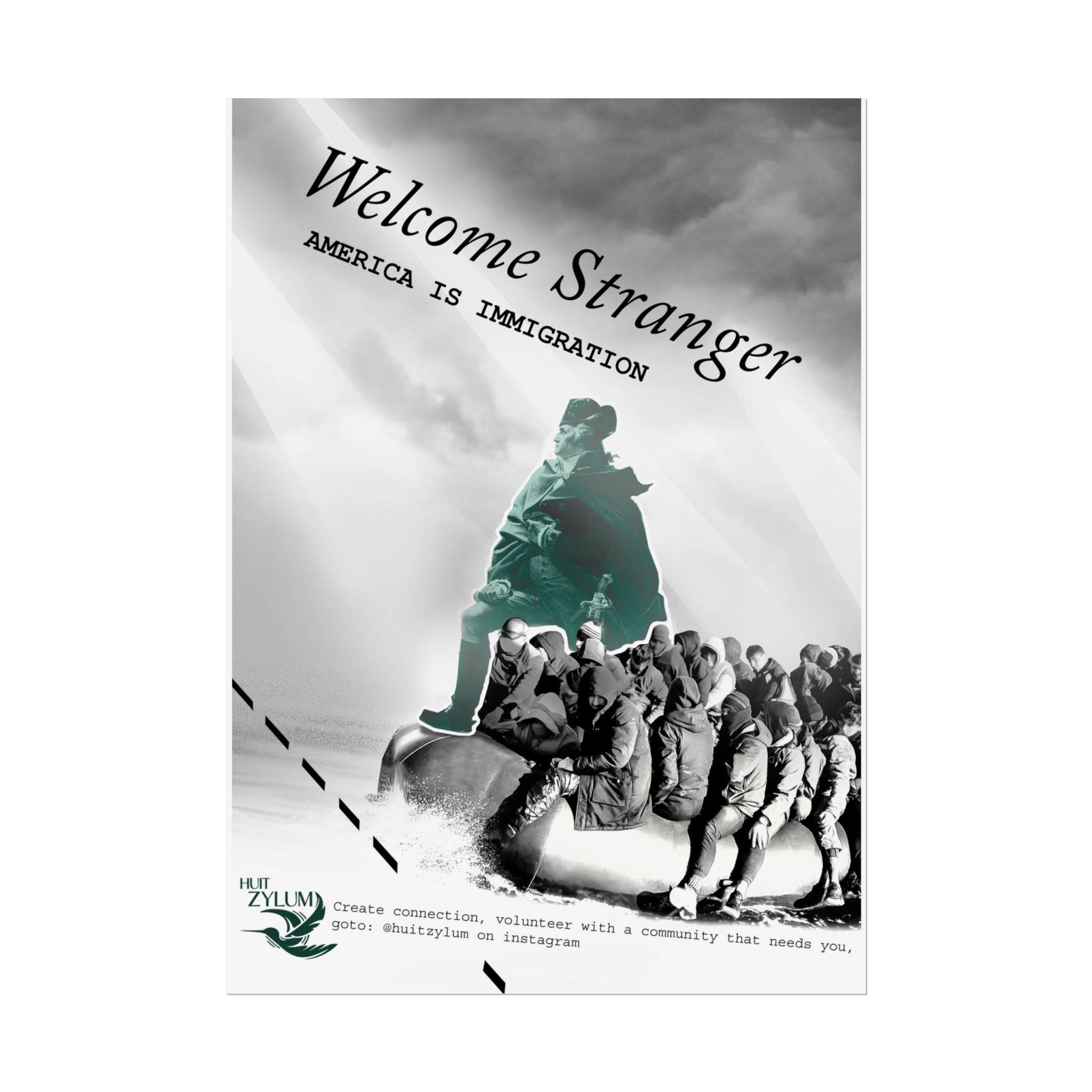 Rolled Poster — “Welcome Stranger: America Is Immigration” Political Art Print