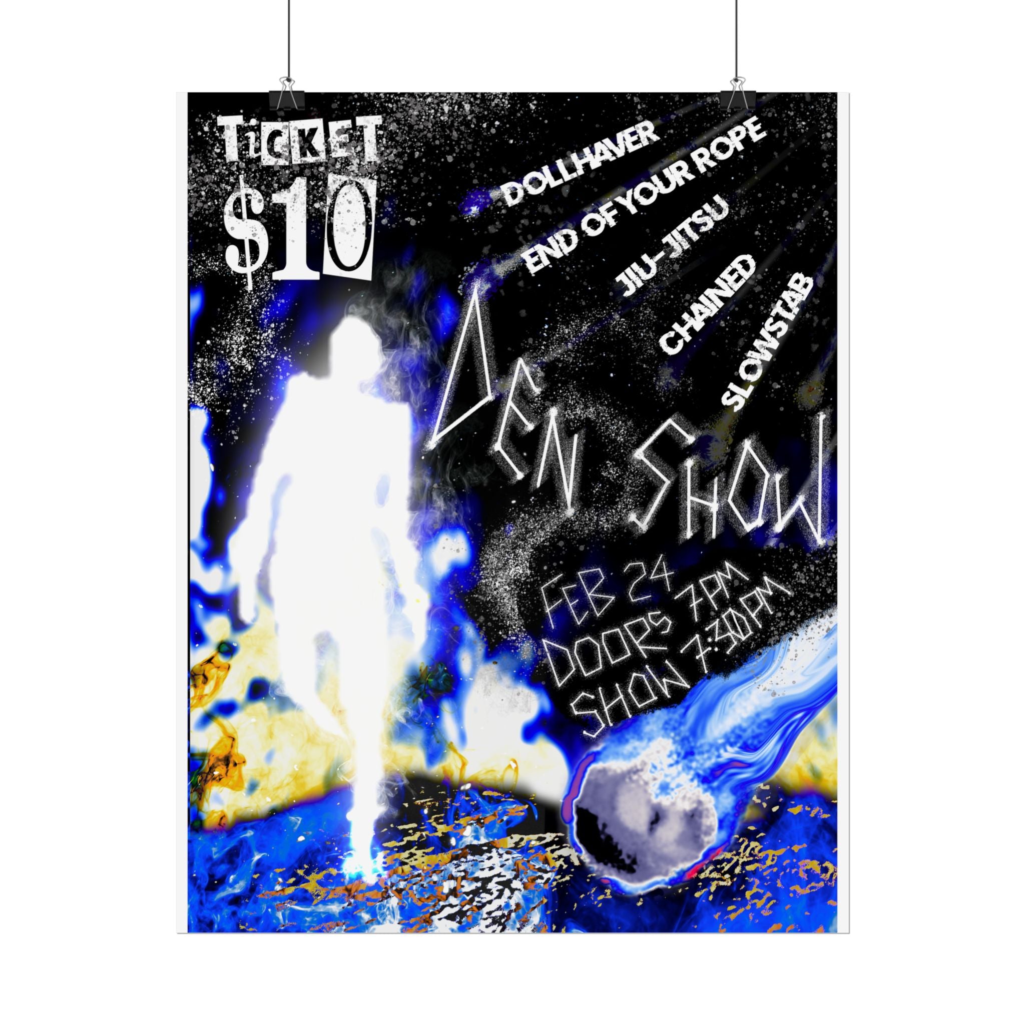 Rolled Poster — Cosmic Band Gig Poster “10 Ticket”