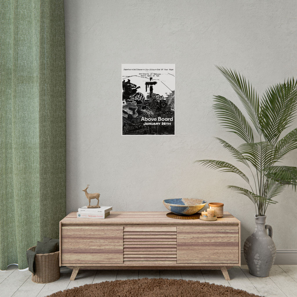 Above Board Concert Poster — Rolled Music Gig Poster (January 26th)