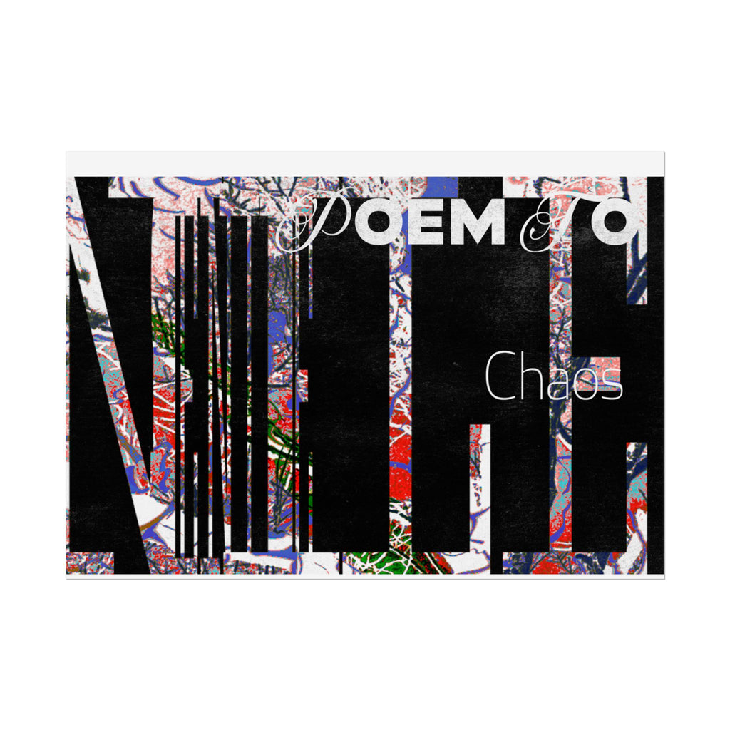 Abstract Typography Poster — 'Chaos' Rolled Art Print