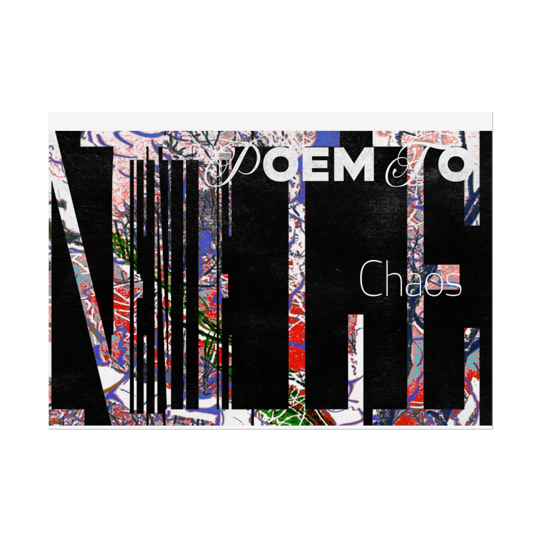 Abstract Typography Poster — 'Chaos' Rolled Art Print