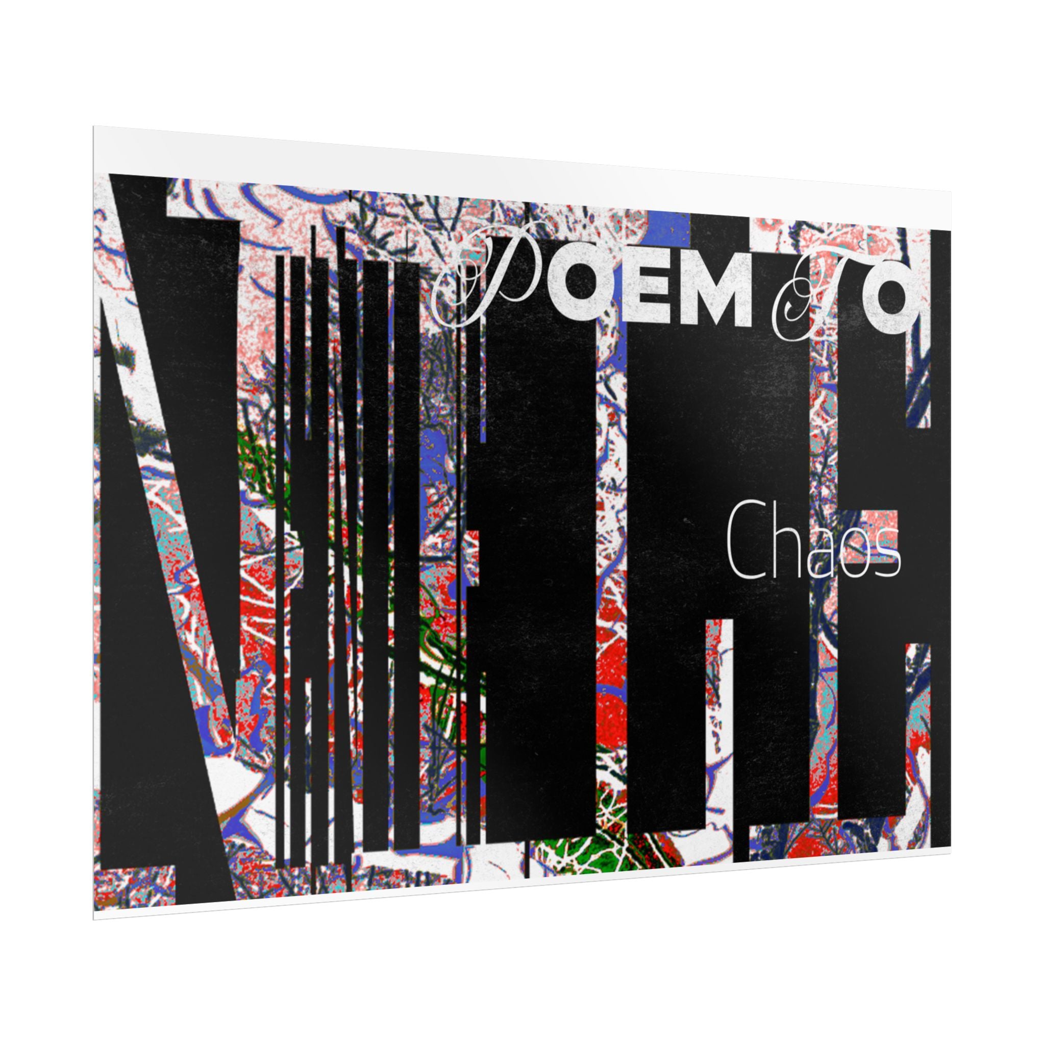 Abstract Typography Poster — 'Chaos' Rolled Art Print