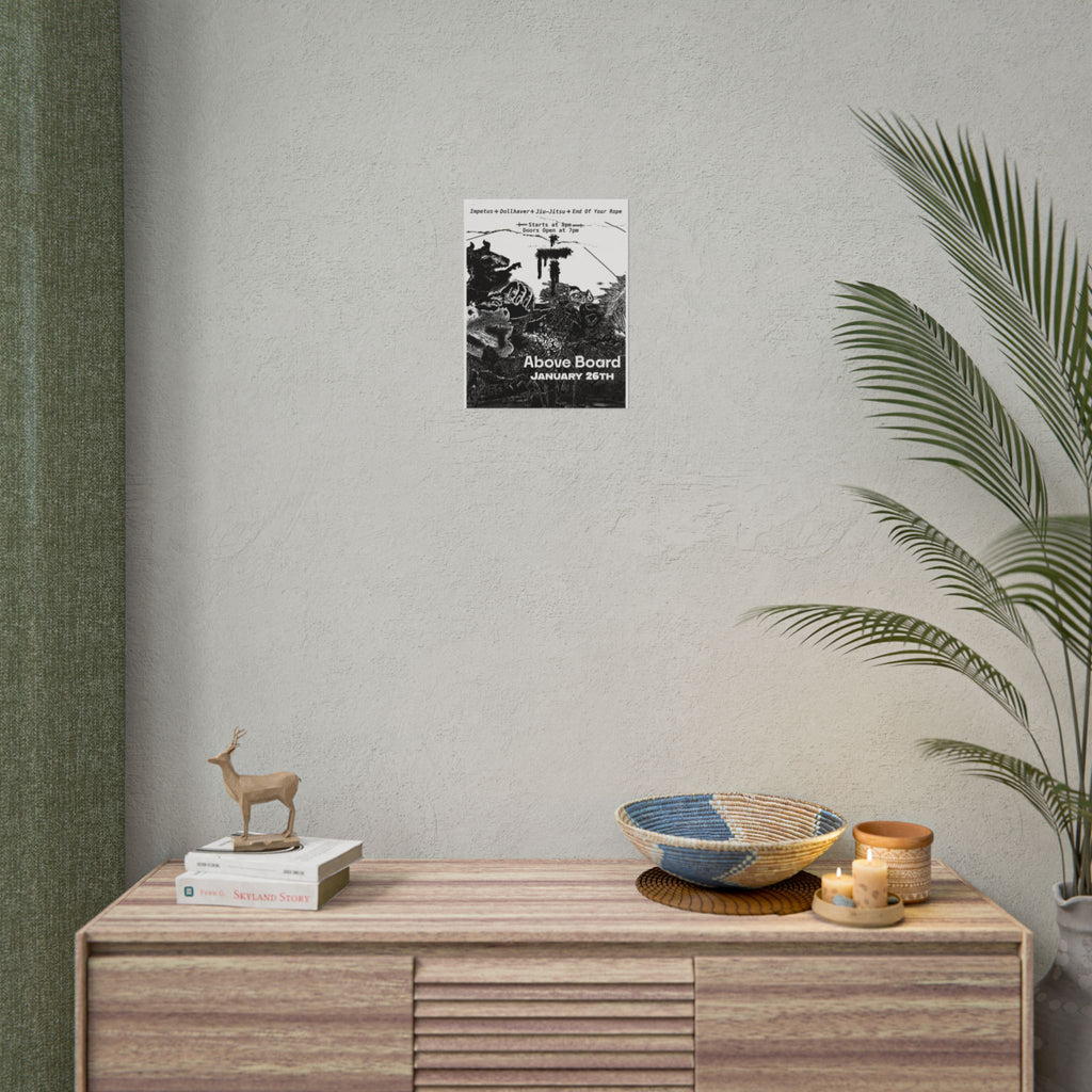 Above Board Concert Poster — Rolled Music Gig Poster (January 26th)