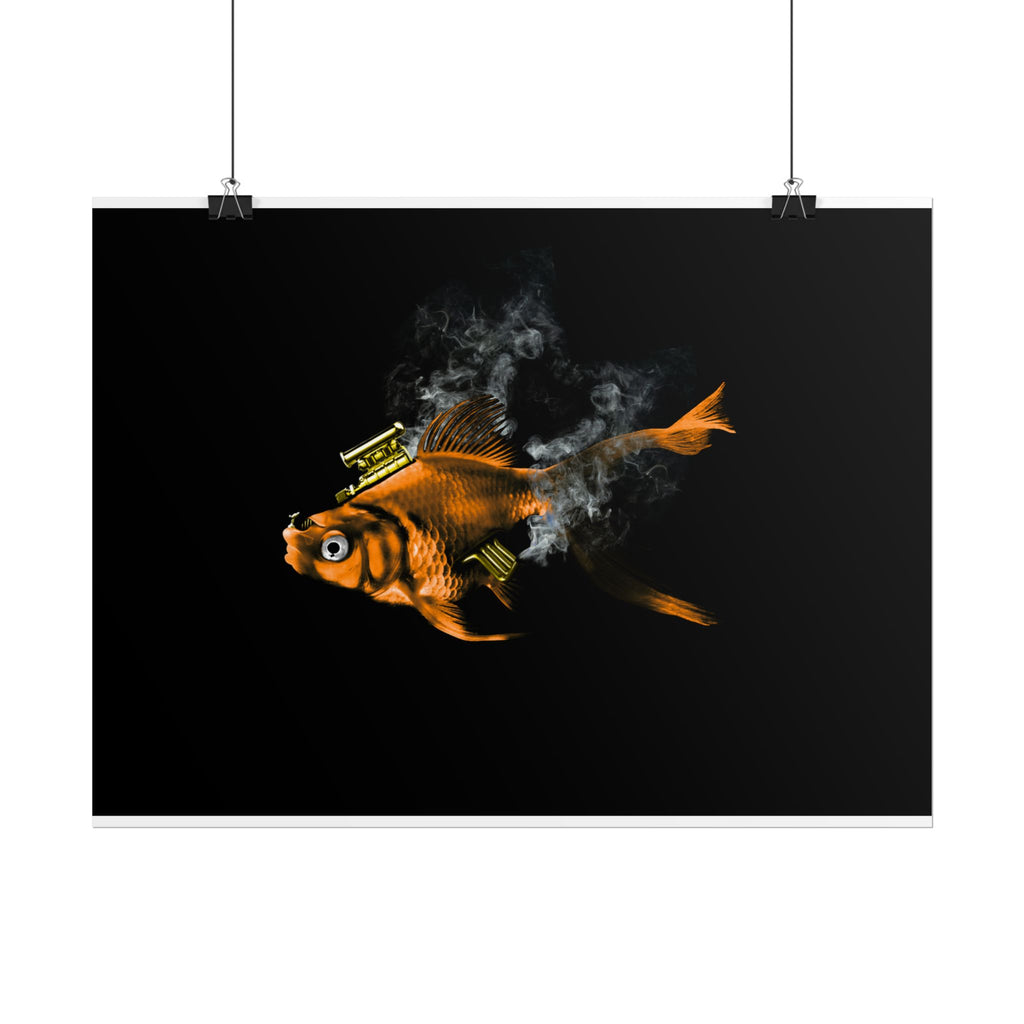 Musty Fishtang — Minimal Black Wall Print