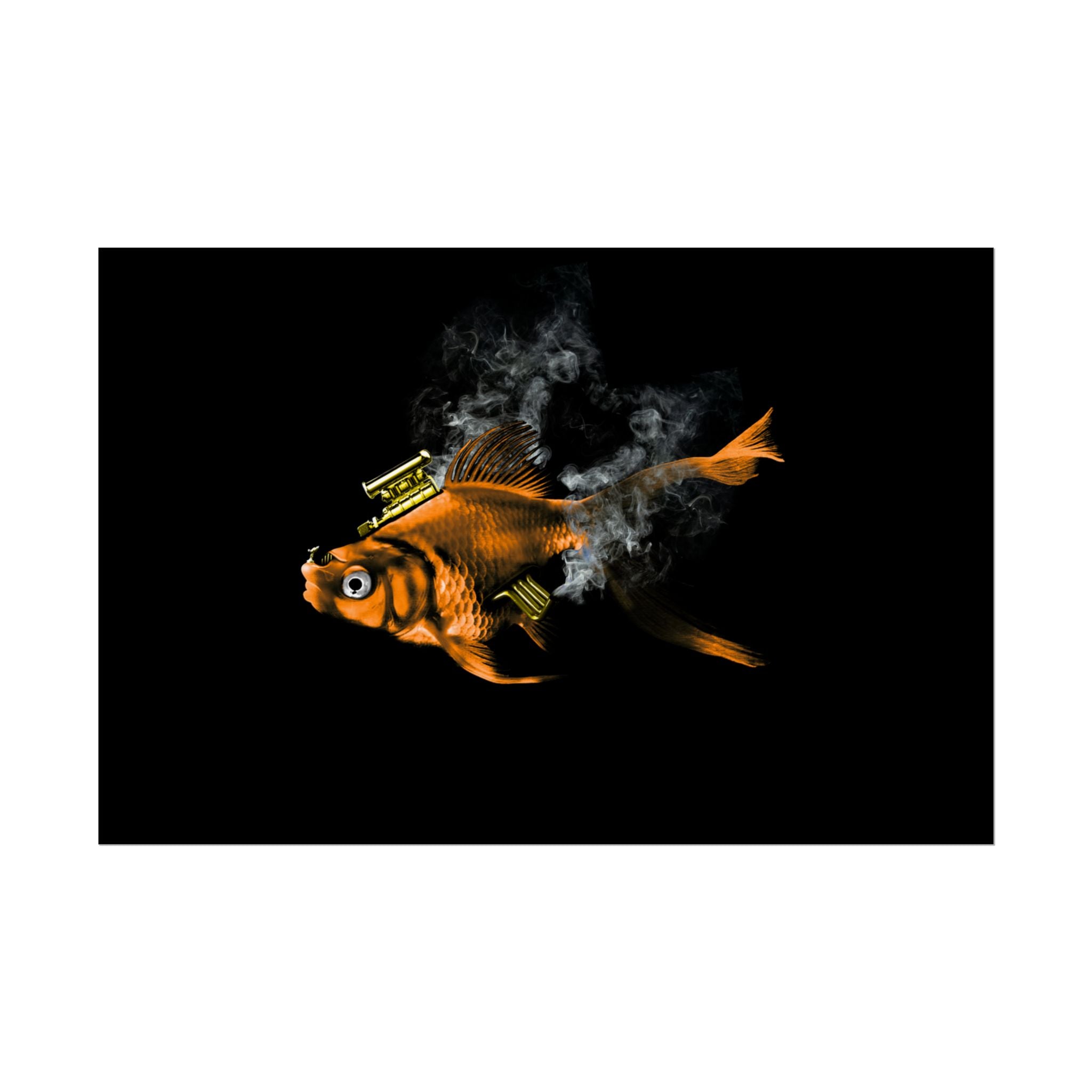 Musty Fishtang — Minimal Black Wall Print